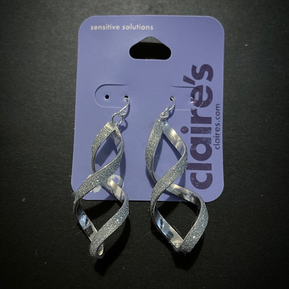 *2/$16* Silver Sparkle Dangle Earrings - Sensitive Solution